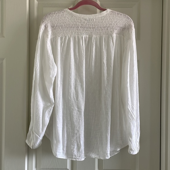 Old Navy peasant tunic blouse | size large | white - Picture 3 of 4